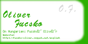 oliver fucsko business card